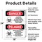 Signmission Pesticide Storage Area Bilingual Danger Sign, Aluminum, 18in W x 24in L, 2PK OS-2PACK-DS-A-1824-VS-1523 - alternate 3